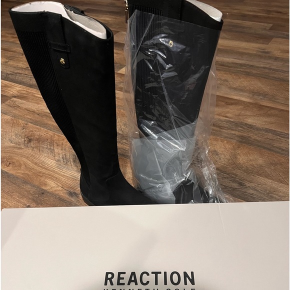 Reaction Kenneth Cole Shoes - Reaction Long boots in black! Very cute and velvet material perfect for fall!